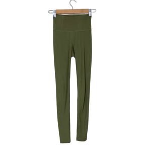 Girlfriend Collective Olive Khaki Army Green Ankle High RIse Leggings Size XXS